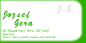 jozsef gera business card